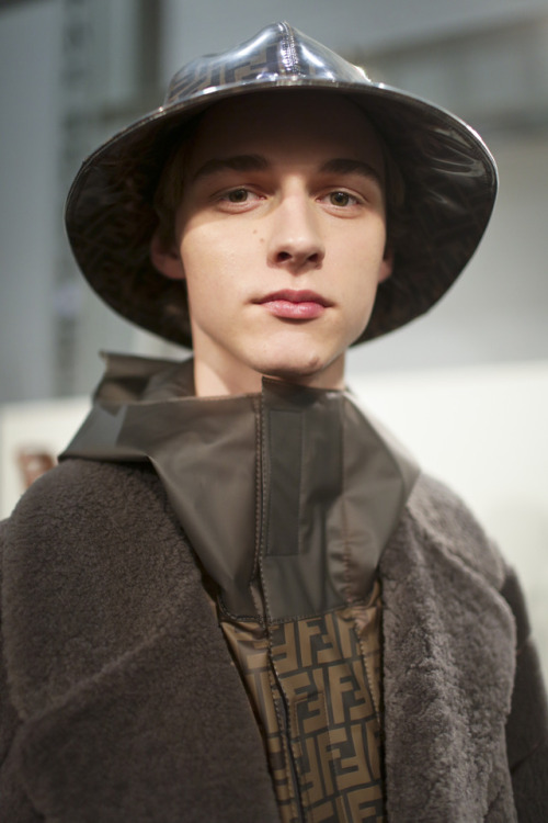 justdropithere:Max Barczak by Kuba Dabrowski - Backstage at Fendi, FW18// Panduhm0n1um  | IG //