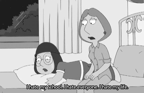 littlealiensuicidal:  ODIO LA ESCUELA !!!!!!