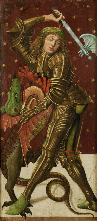  Simon von TaistenSt. George killing the dragonPainting on fir wood, 72 x 33 cm, ca. 1490