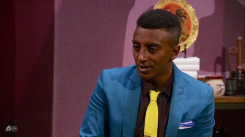 Chef Marcus Samuelsson sporting the Lupin look.