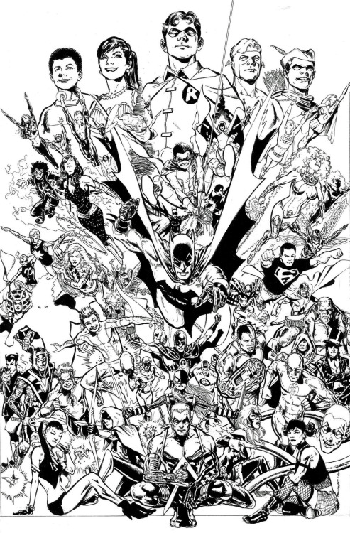 variant cover to Teen Titans #100 by Phil Jimenez Friggin awesome!