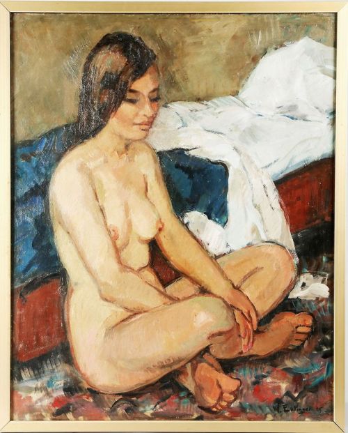 youcannottakeitwithyou:Willy Esslinger (French?) Nude Lady Seating