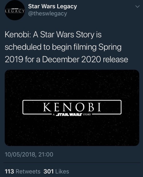 WE HAVE SOME FRESH NEWS HERE!THE NEW “KENOBI: A STAR WARS STORY” FILM HAS BEEN CONFIRMED FOR DECEM