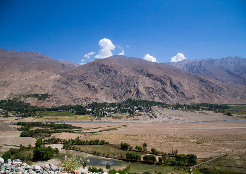 Tajikistan seen from the afghan border, Badakhshan province, Qazi deh, Afghanistan. Taken on August 