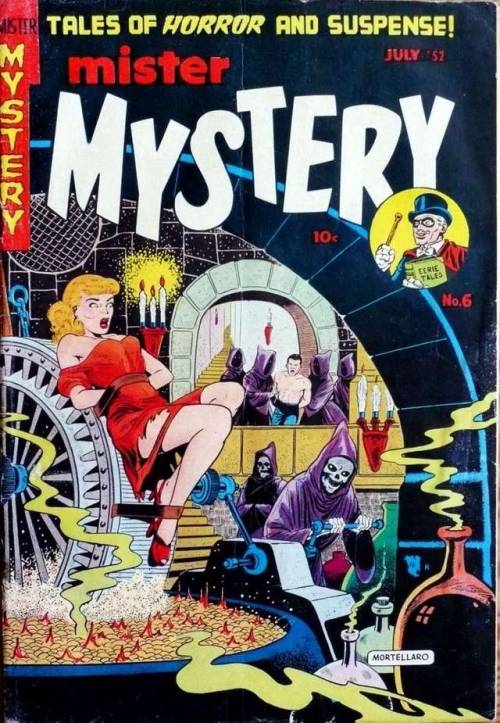 inky-curves: Mister Mystery #6 (July 1952) Cover by Tony Mortellaro