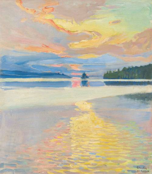 Sunset over Lake RuovesiAkseli Gallen-Kallela (Finnish; 1865–1931)1915–6Oil on canvasSotheby’s, Lond
