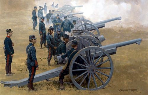 bantarleton:French artillery at the battle of the Marne, 1914, by Graham Turner. 