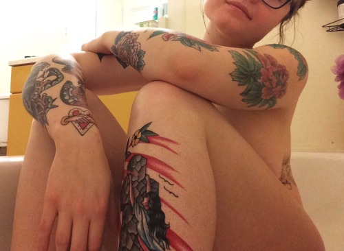 Vegan girl with tattoo