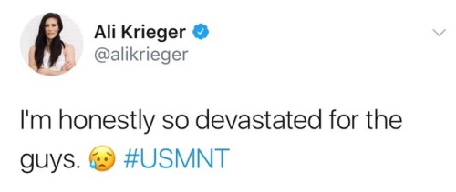 dashonkelley:uswnt feeling “horribly shocked” over the usmehnt not qualifying