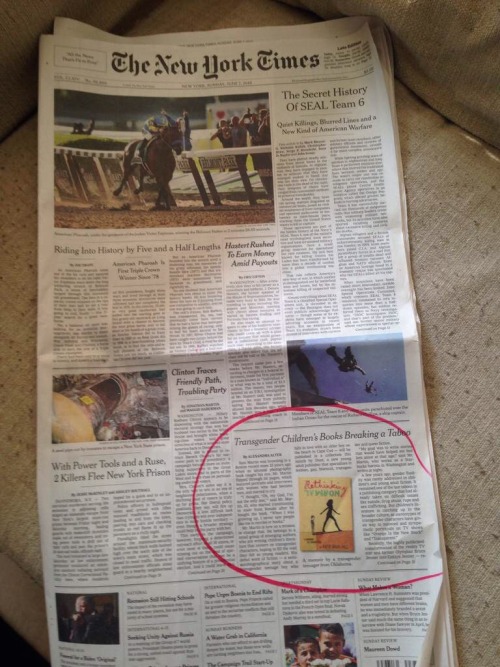 iloveweasleys:duetbooks:Front page, New York Times. Speechless.Congratulations, Sam Martin and duetb