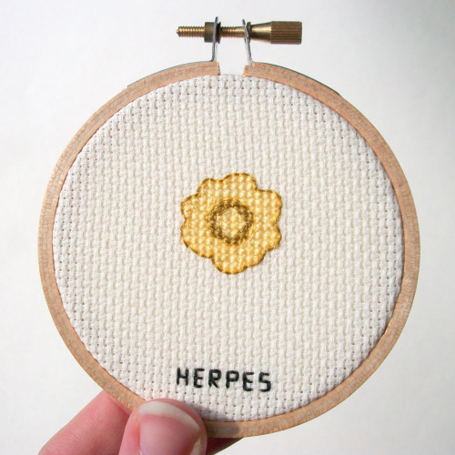 nevver:Cross-stitched MicrobesBlack Plague – if you’re looking for Yersinia Pestis, 