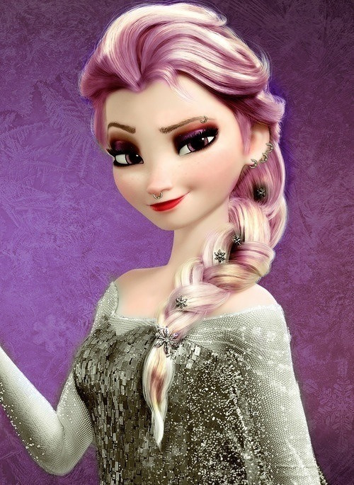 firequeensrules:  Elsa’s alternative looks :) 