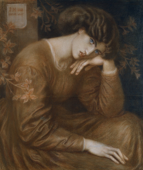 Dante Gabriel Rossetti (1828-1882), Reverie, 1868, coloured chalk, 86 x 72 cm. Ashmolean Museum