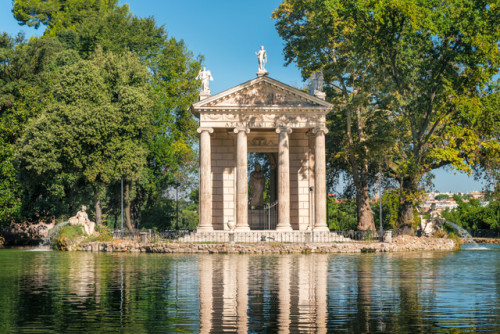 arthistoryfeed: Temple of Asclepius, Park Borghese, Rome, Italy.  Photo Credit: Borghese Galeri