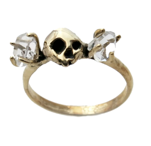 rosepetalbath: Coffin, skull and memento mori rings from Golden Grove Jewelry for Halloween 