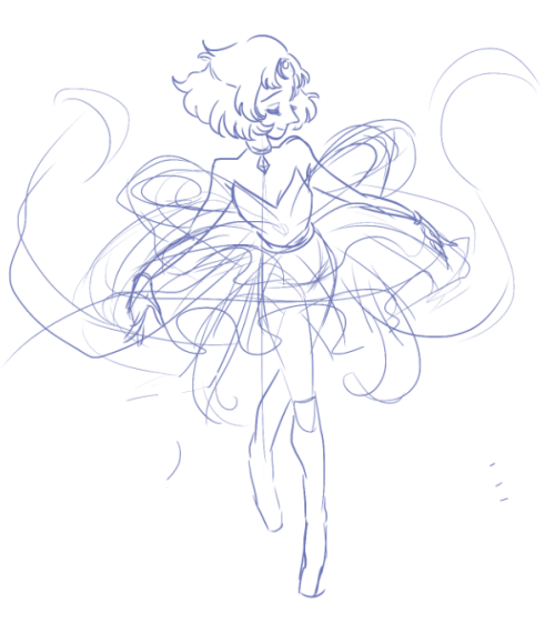 voyagehour:sketches of pearl as charas from princess tutu