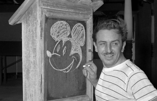 Vintage photo of Walt Disney himself.
