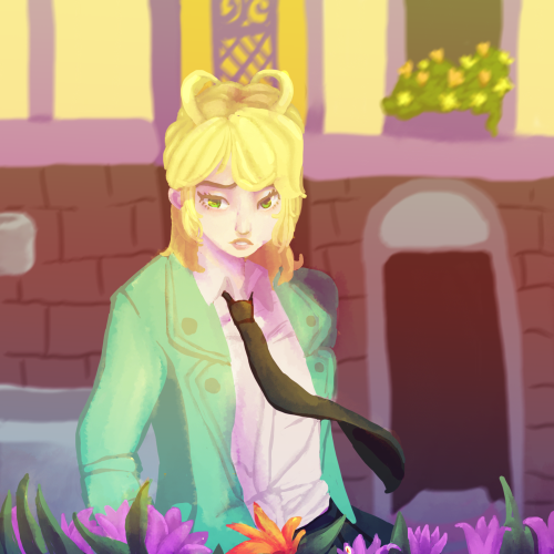 Trying my hand at paiting again … with your girl ,Elrena !
Old memories, of a lost friend. #elrena#kh#digital art#art#artwork#kingdom hearts#khux#khux elrena#sad#flowers#daybreak#town#painting