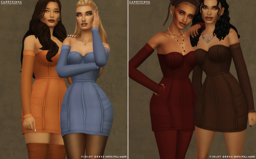 candysims4:VIOLET DRESS / MADE BASED ON A INSTAGRAM POLLAs everyone that follows me on Instagram kno