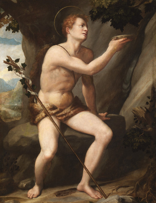 Saint John the Baptist in the Wilderness, unknown artist (tentatively attributed to Alessandro Allor