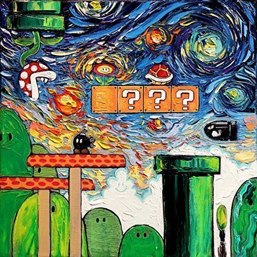 retrogamingblog:Super Mario Starry Night Paintings made by SagittariusGallery