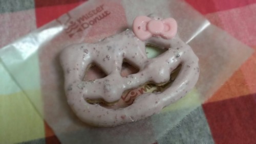 Halloween themed Hello Kitty donut.