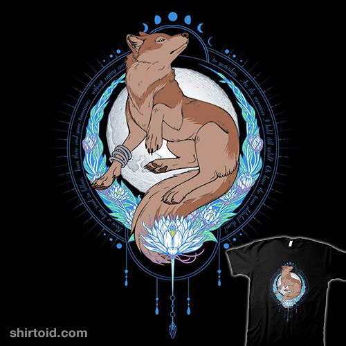 Howling Wolf by Chocolate Raisin Fury is $12 today (7/3) at Shirt Punch