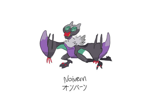 Drew Pokemon With My Left Hand, Noivern, Photoshop.