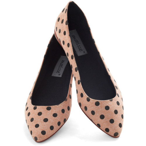 A Dot a Day Flat ❤ liked on Polyvore (see more flat heel shoes)