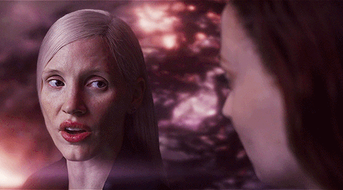 mikaeled:Your lives mean nothing. Your world will be ours. Jessica Chastain as Vuk in Dark Phoenix (