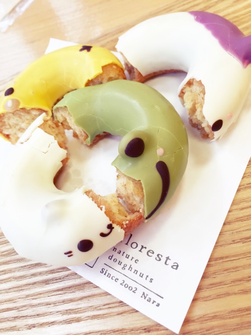 strawberryskies:  Deerling beverly-kills and I shared these amazing donuts in Koenji today ♡ the Matcha froggie was my favorite! 