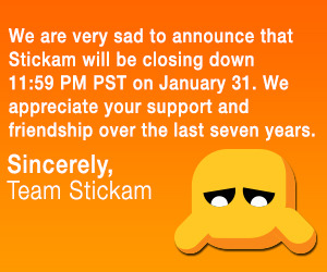stickam: A note from all of us at Stickam to our friends: We were here.  We did this.  Actually YOU 