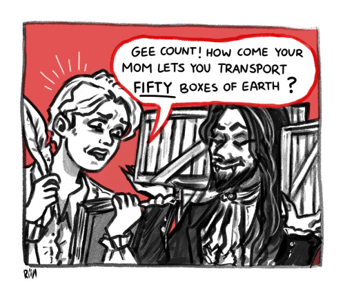 guess who’s listening to the dracula audiobook and drawing shitposts [waves at bram stoker]