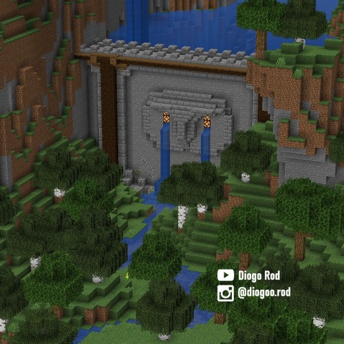 Minecraft Statue | Owl’s Dam |  A Reimagined Fantasy Dam in minecraft. Tutorial available on YouTube