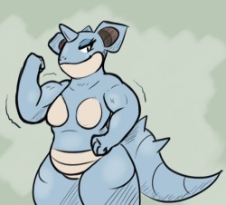 superlolian:  I thought to myself, what If I drew a buff Nidoqueen?