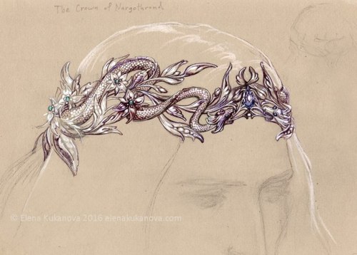 tolkienmemegirl:The Crown of Nargothrond by Elena Kukanova (Found them on Vk)