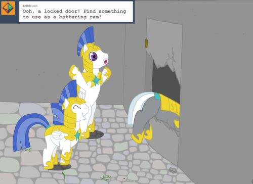 ask-four-inept-guardponies:So much noise. Careful, you might wake up something in the deep. XD