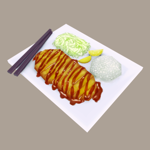 Hello friends, have some savory food!Sketchfab link