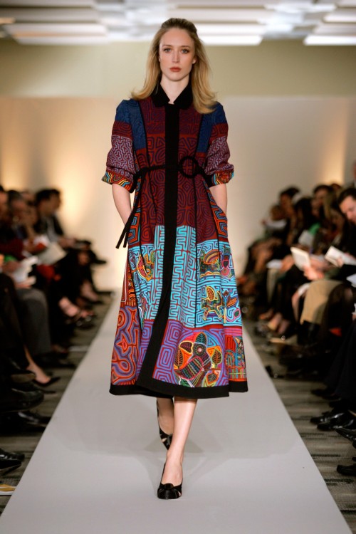 Fashions by Colombian designer Amelia Toro, using mola fabric The Mola or Molas is a hand-made texti