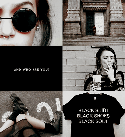 shaenatargaryen:MODERN HOUSE STARK | arya (house of black and white)