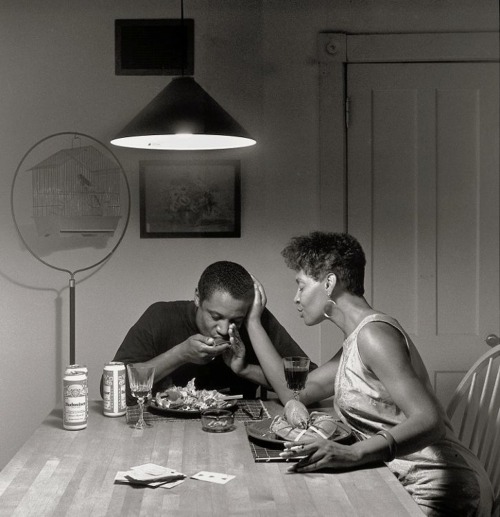 ogsmiths:Untitled (Eating Lobster), 1990, by Carrie Mae Weems“Kitchen Table” series. Photograph: PR