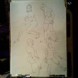 Drawing at Dr. Sketchy’s! #art #drawing