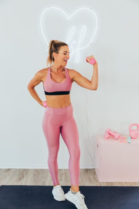 Katie flexing