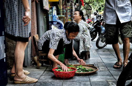 Hanoi, VietnamSeptember 2016.Day 1 exploring the streets of Hanoi, completely overwhelmed with the s