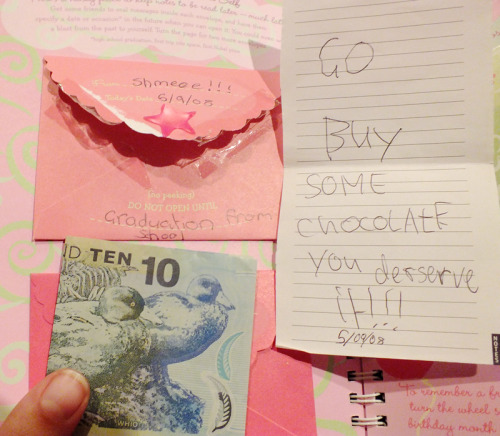 bendydicks:A note I wrote to myself about 6 years ago to be opened the day I graduate. I graduated t