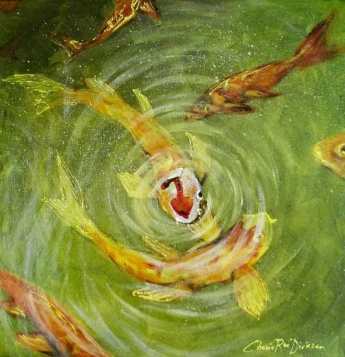 Koi Fish Pond II by Cherie Roe Dirksen