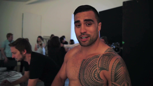 roscoe66:  Liam Messam hams it up for the cameras