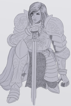 illegalanger: Pharah in D&amp;D paladin style armor as requested. Not sure if this hits the mark at all? armour is hard to make up! 