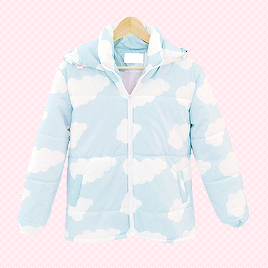 amekori: clouds jacket from yumeni ☆ pink x blue ☆ enter code ‘amekori’ at the