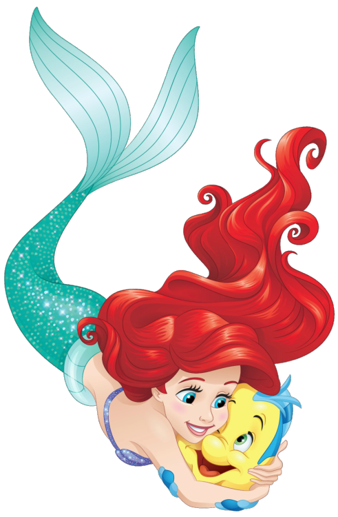 Nuevo artwork/PNG en HD de Ariel con Flounder - Disney Princess